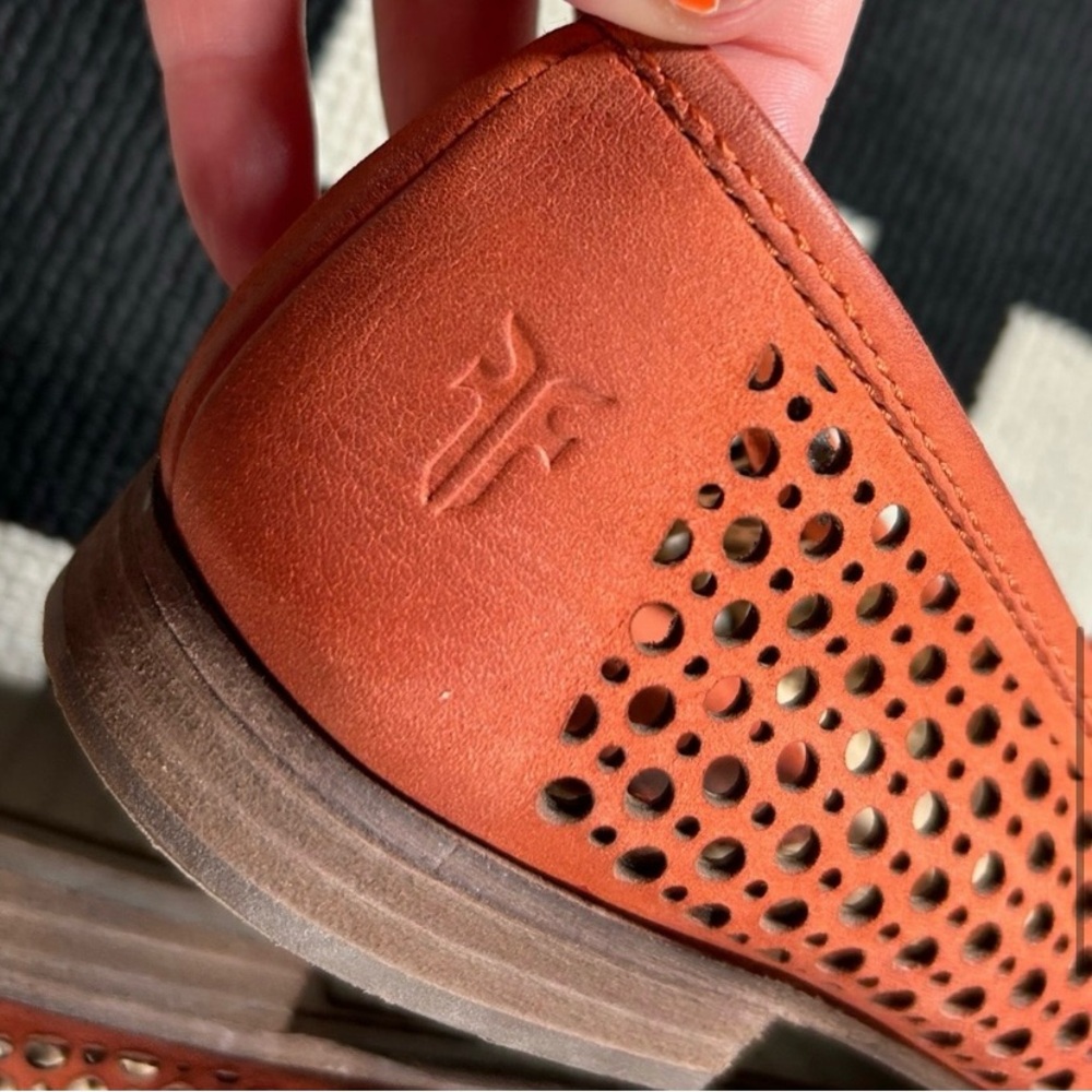 Frye Leather Jillian Perforated Slippers - Picture 7 of 11